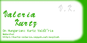 valeria kurtz business card